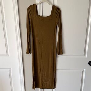 Banana Republic Long Sleeve Olive Dress